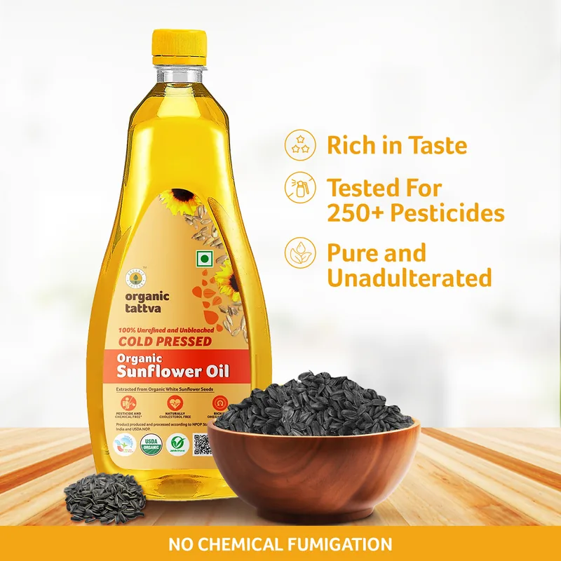 Organic Cold Pressed Sunflower Oil